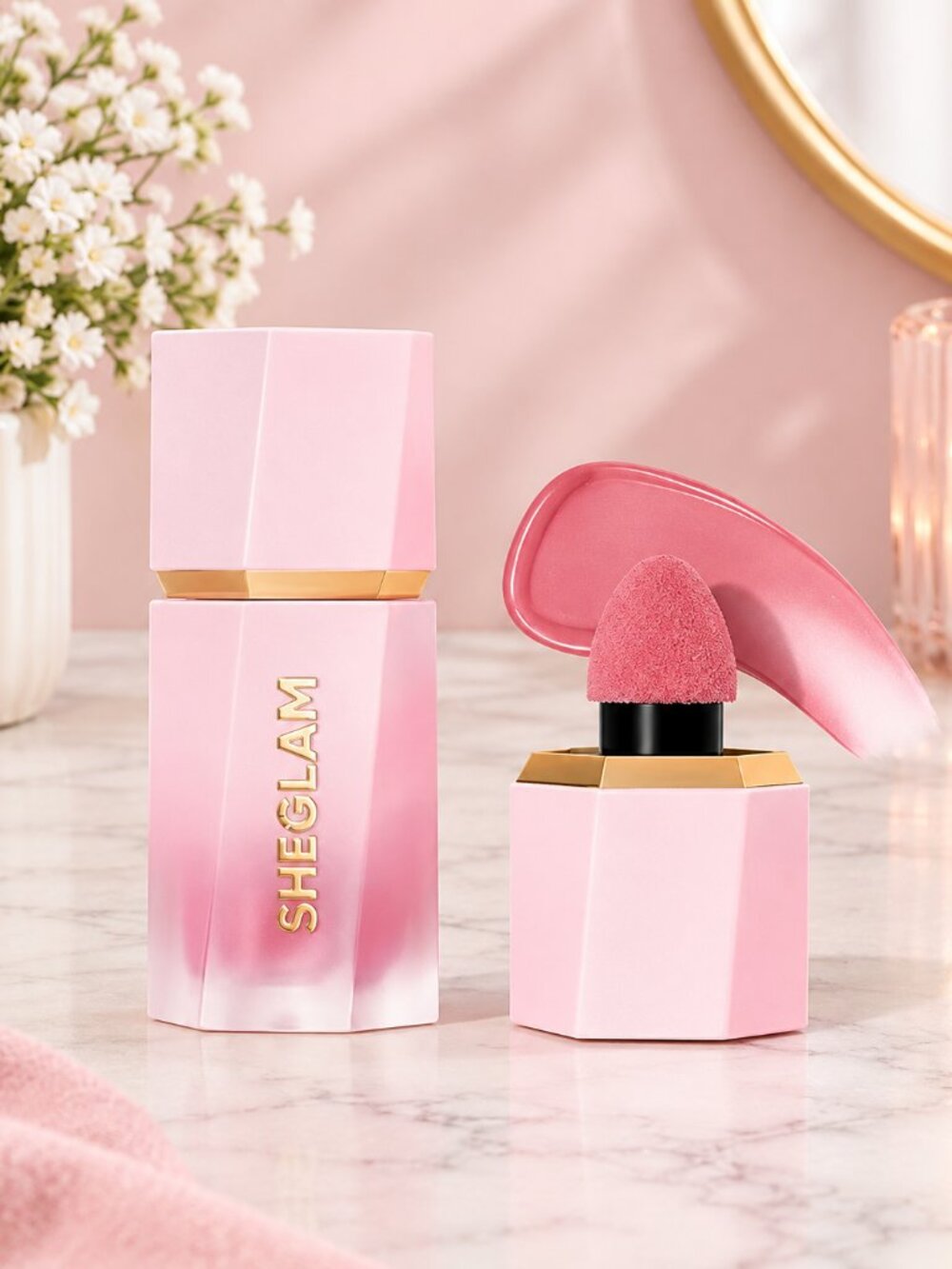 SHEGLAM Color Bloom Liquid Blush Makeup for Cheeks Matte Finish-Love Cake